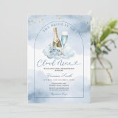 Blue Wine The Bride is Cloud Nine Bridal Shower 招待状 (スタンド正面)