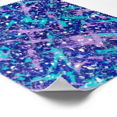 Blue Winter Abstract Canvas Print ポスター (角)