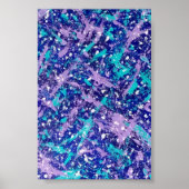 Blue Winter Abstract Canvas Print ポスター (正面)