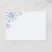 Blue Winter Baby Shower Diaper Raffle エンクロージャーカード (裏面)