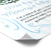 Blue Winter Baby Shower How Big is Mommy's Belly ポスター (角)