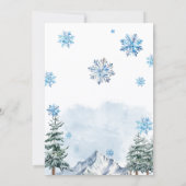 Blue Winter Baby Shower Invitation 招待状 (裏面)