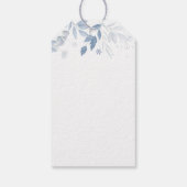 Blue Winter Bow Snowflake Ornament Baby Shower  ギフトタグ (裏面)