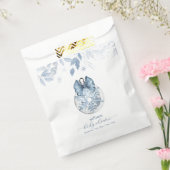 Blue Winter Bow Snowflake Ornament Baby Shower  フェイバーバッグ (封をした状態)
