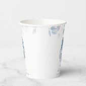 Blue Winter Bow Snowflake Ornament Baby Shower  紙コップ (左)