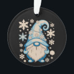 Blue Winter Christmas Gnome Xmas Snow Holiday オーナメント<br><div class="desc">Blue Winter Christmas Gnome Xmas Snow Holiday</div>