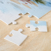 Blue Winter Christmas Snowman & Woodland Animals ジグソーパズル (側面)