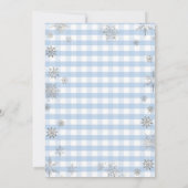 Blue Winter Clothesline Merry Little Baby Shower 招待状 (裏面)