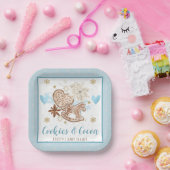 Blue Winter Cookies & Cocoa Baby Shower ペーパープレート (パーティー)