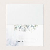 Blue winter eucalyptus wedding place cards (外部フラット)