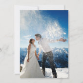 Blue Winter Forest Thank You's Photo 結婚 Card サンキューカード (裏面)