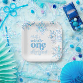 Blue Winter Onederland Party Plates ペーパープレート (パーティー)