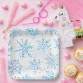 Blue Winter Onederland Party Plates ペーパープレート (パーティー)