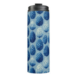 Blue Winter Pine Cone Pattern タンブラー
