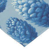 Blue Winter Pine Cone Pattern テーブルクロス (アングル)