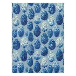 Blue Winter Pine Cone Pattern テーブルクロス
