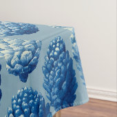 Blue Winter Pine Cone Pattern テーブルクロス (インサイチュ)