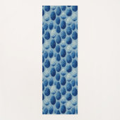 Blue Winter Pine Cone Pattern ヨガマット (正面)