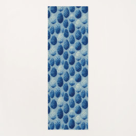Blue Winter Pine Cone Pattern ヨガマット