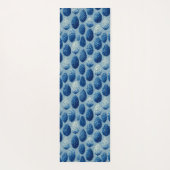 Blue Winter Pine Cone Pattern ヨガマット (裏面)