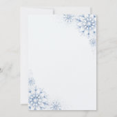 Blue Winter Polar Bear Baby Shower Invitation 招待状 (裏面)