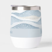 Blue Winter Snowfall Wave Personalized Pattern (右面)