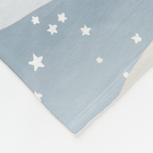 Blue Winter Snowfall Wave Personalized Pattern フリースブランケット (角)