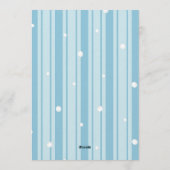 Blue Winter Stripes Pattern - 30th Birthday 招待状 (裏面)