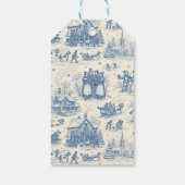 Blue Winter Toile Chinoiserie ギフトタグ (裏面)