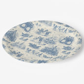 Blue Winter Toile Chinoiserie ペーパープレート (アングル)