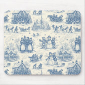 Blue Winter Toile Chinoiserie マウスパッド (正面)