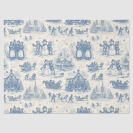 Blue Winter Toile Chinoiserie 薄葉紙