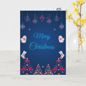 Blue Winter Wishes カード (黄色い花)