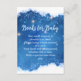 Blue Winter Wonderland Books for Baby Card エンクロージャーカード