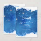 Blue Winter Wonderland Details Card | Snowflakes エンクロージャーカード (正面/裏面)