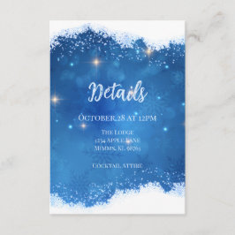 Blue Winter Wonderland Details Card | Snowflakes エンクロージャーカード