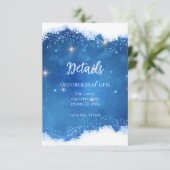 Blue Winter Wonderland Details Card | Snowflakes エンクロージャーカード (スタンド正面)