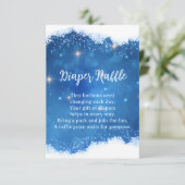 Blue Winter Wonderland Diaper Raffle Card エンクロージャーカード (スタンド正面)