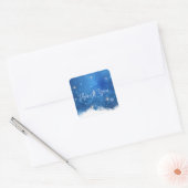 Blue Winter Wonderland Envelope Seals | Snowflakes スクエアシール (封筒)