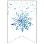 Blue Winter Wonderland photo bunting banner バンティングフラッグ (第1の旗)