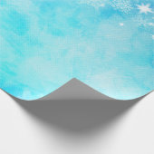 Blue Winter Wonderland Snowflake ラッピングペーパー (角)