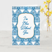 Blue Without You Miss You Card カード (黄色い花)