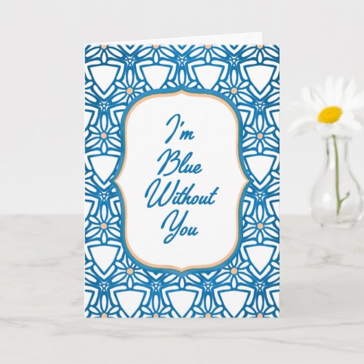 Blue Without You Miss You Card カード (小さな植物)