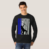 Blue Womens Believe Archery Inspirational Archer G Tシャツ (正面フル)