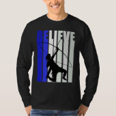 Blue Womens Believe Archery Inspirational Archer G Tシャツ (正面)