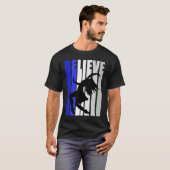 Blue Womens Believe Dance Inspirational Dancer Gir Tシャツ (正面フル)