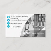 Blue Woodworkerモダン名刺 名刺 (裏面)