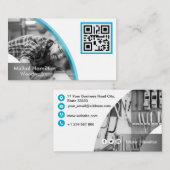 Blue Woodworkerモダン名刺 名刺 (正面/裏面)