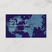 Blue World Map Travel Agent 名刺 (正面)