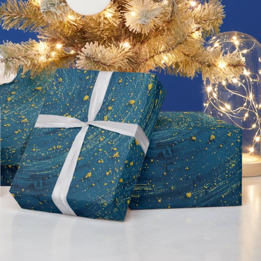 Blue Wrapping Paper | Solid Blue Gift Wrap ラッピングペーパー (クリスマス)